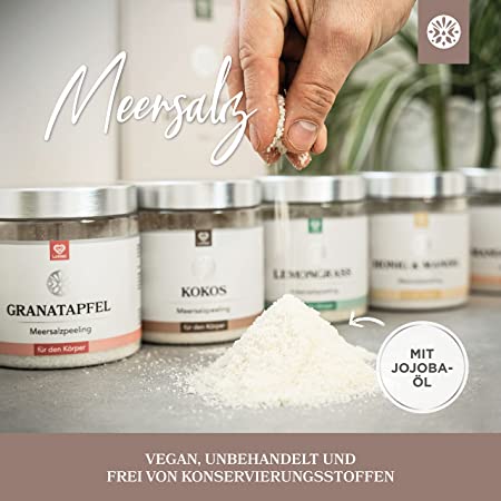 Körperpeeling aus Meersalz - Kokosnuss - 500g