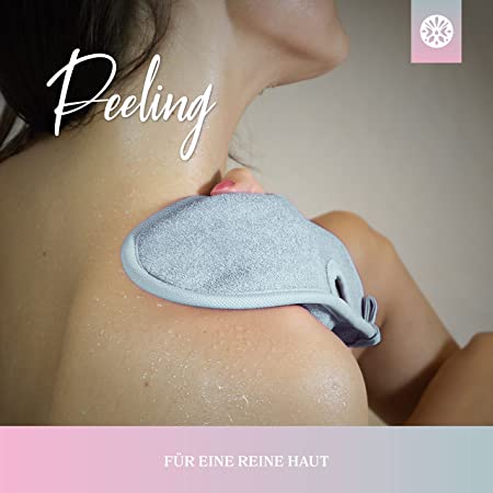 Peelinghandschuhe - Grau & Pink