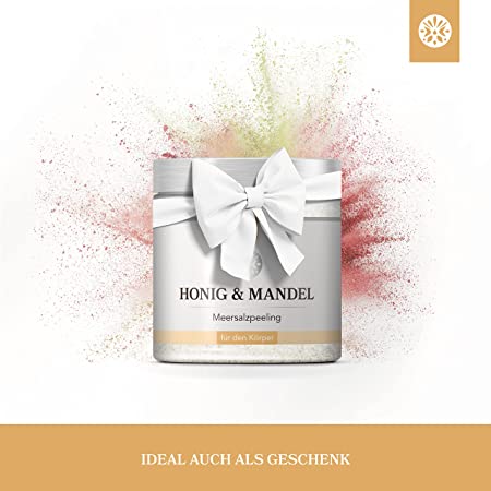 Körperpeeling aus Meersalz - Honig & Mandel - 500g