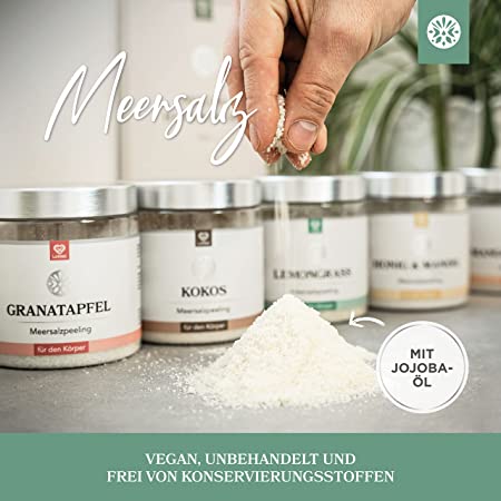 Körperpeeling aus Meersalz - Lemongrass - 500g
