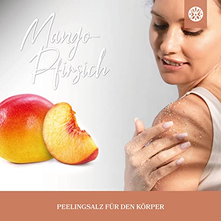 Körperpeeling aus Meersalz - Mango & Pfirsich - 500g