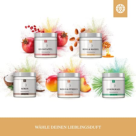 Körperpeeling aus Meersalz - Honig & Mandel - 500g