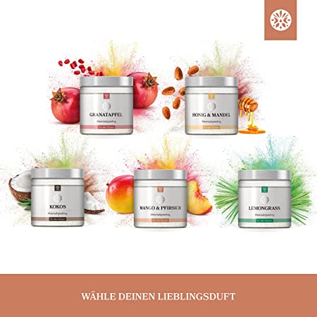 Körperpeeling aus Meersalz - Mango & Pfirsich - 500g