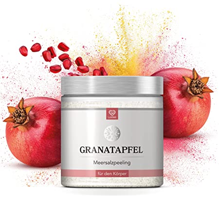 Körperpeeling aus Meersalz - Granatapfel - 500g