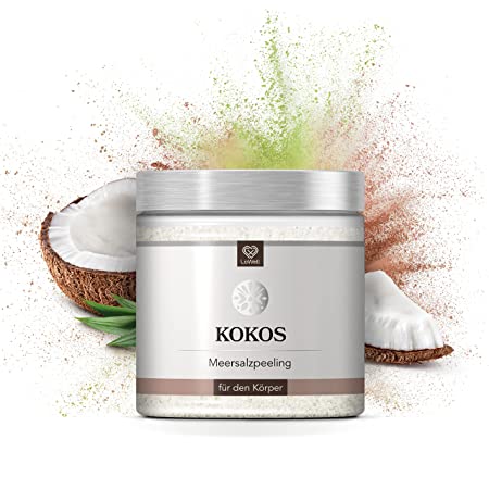 Körperpeeling aus Meersalz - Kokosnuss - 500g