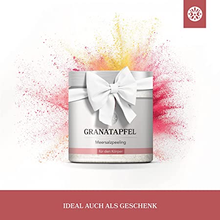 Körperpeeling aus Meersalz - Granatapfel - 500g