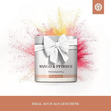 Körperpeeling aus Meersalz - Mango & Pfirsich - 500g