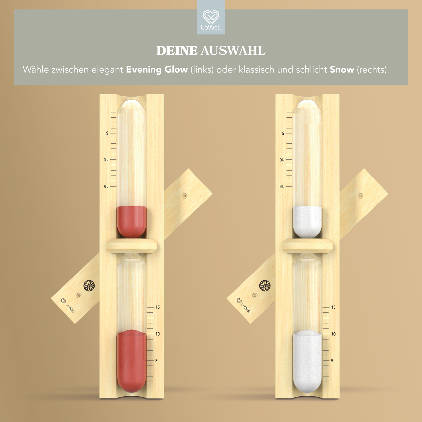 Sauna Sanduhr - Snow - Weißer Sand