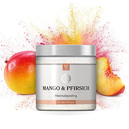 Körperpeeling aus Meersalz - Mango & Pfirsich - 500g